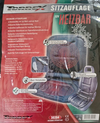 Torrex heizbare sitzauflage - torrex,